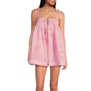 Gianni Bini x Shea Leigh Mills Pink Mini Babydoll Romper
